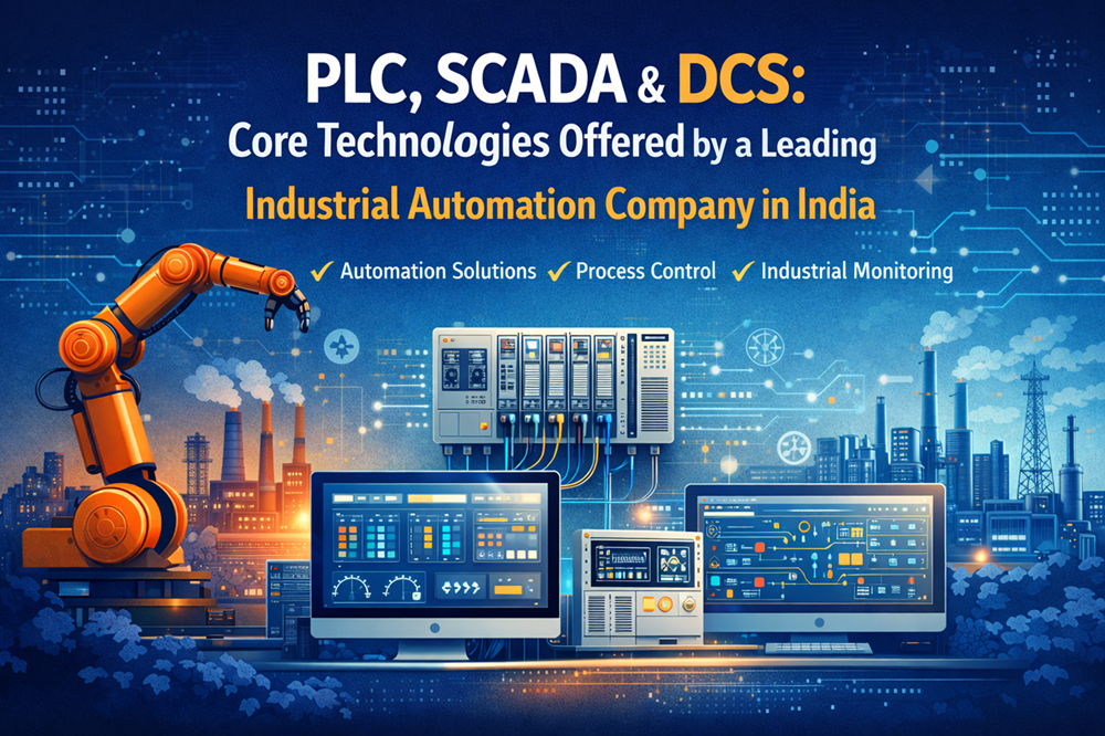 PLC, SCADA & DCS: Core Technologies Offered by a Leading Industrial Automation Company in India